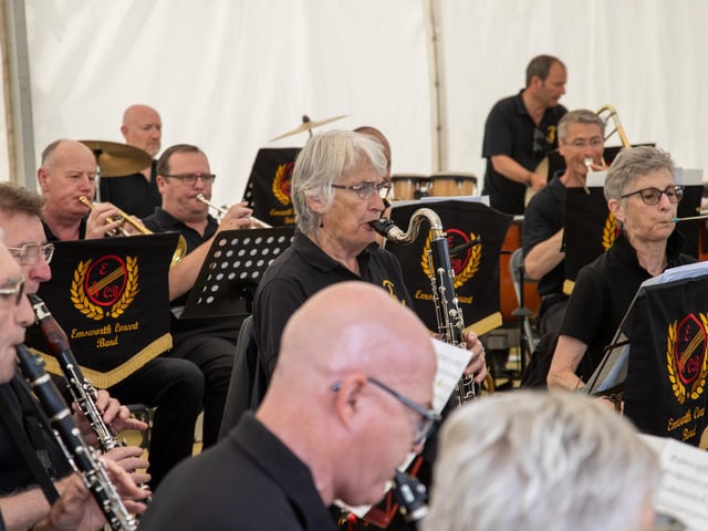Stansted Park opened its doors for its Summer Festival this weekend, with re-enactments, vintage vehicles, archery, horse displays and lots of fun for the family.
Pictured - Emsworth Concert Band
Photos by Alex Shute
