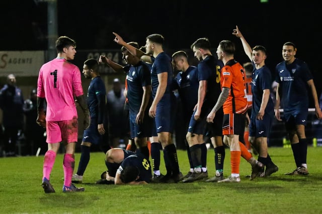 A Hamble player is down injured. Picture: Nathan Lipsham