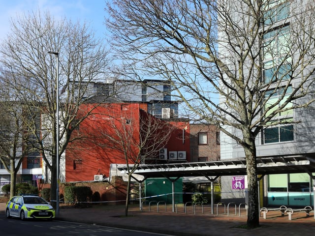 Police at a crime scene on Winston Churchill Avenue, PortsmouthPicture: Chris Moorhouse (jpns 110224-05)