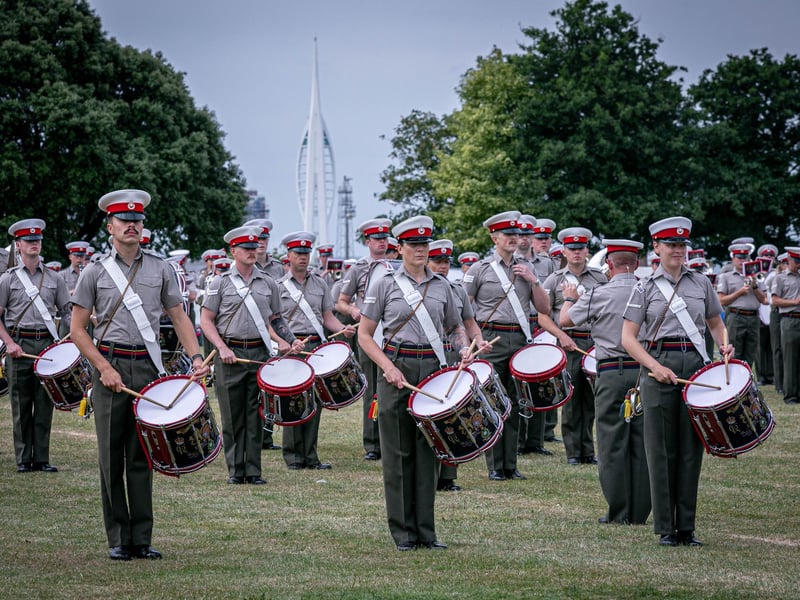 Royal Marines Band Service Beating Retreat Rehearsals on Whale Island, Portsmouth on Wednesday 3rd July 2024
Picture: Habibur Rahman