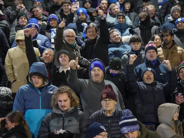 1,569 Pompey fans made the trip to Wycombe - despite the cold conditions.