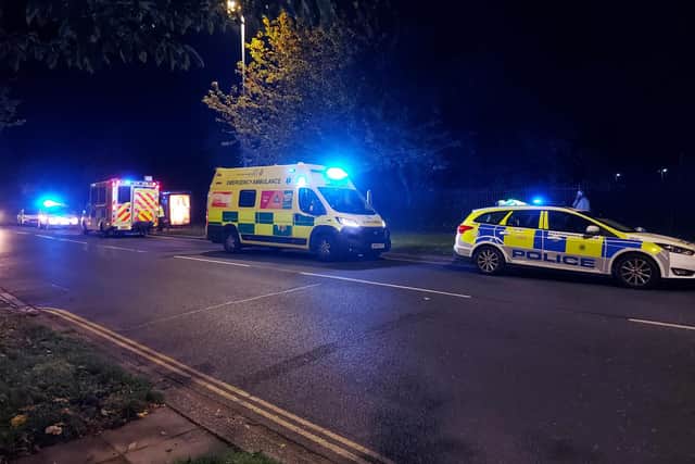 The scene at the incident last night. Picture: Fiona Callingham