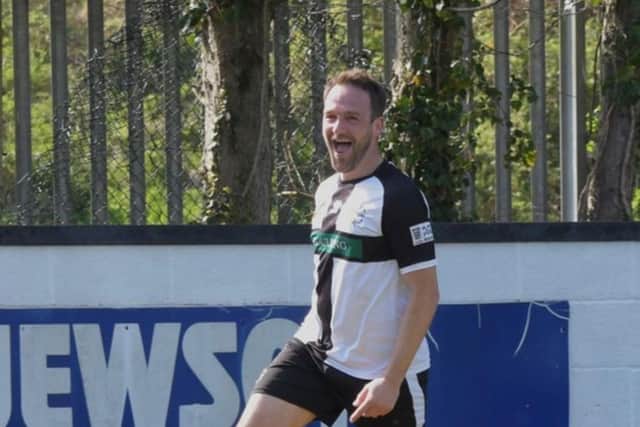 Justin Bennett netted 51 times for Bemerton Heath Harlequins in his final campaign as a player as the club were crowned Wessex League Division One champions Picture: Tony Smith