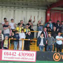 Hawks fans at Hemel Hempstead. Picture by Dave Haines.