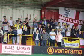 Hawks fans at Hemel Hempstead. Picture by Dave Haines.
