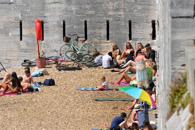 Hot Walls in Old Portsmouth on Thursday 
Picture: Sarah Standing (210520-2433)