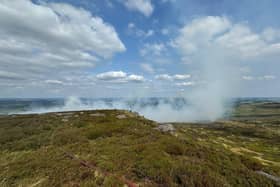 Drone footage shows devastating aftermath of moorland blaze in Yorkshire