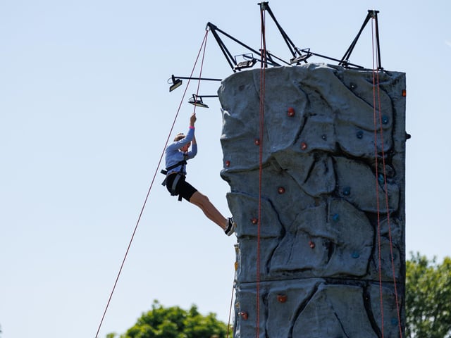 The climbing rock at Walpole Park was very popular Picture:Marcin Jedrysiak