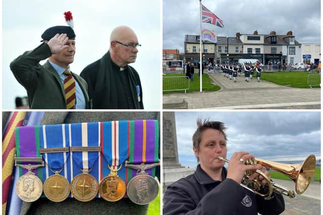 A low-key service took place in Seaham to honour Armed Forces Day.