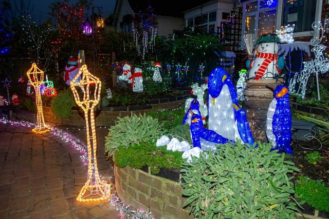 Bill and Barbara Wright have been decorating their house and gardens with Christmas lights for the last 10 years for a local charities. This year theyâ€™ve decided on The Portchester food bank.

Pictured: Some of the decorations around the home in Portchester on 27 November 2020.

Picture: Habibur Rahman