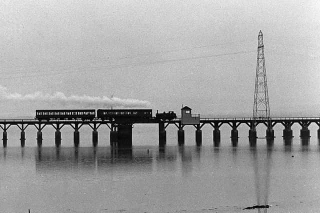 The Hayling Billy crossing Langstone Bridge for the last time in 1963.