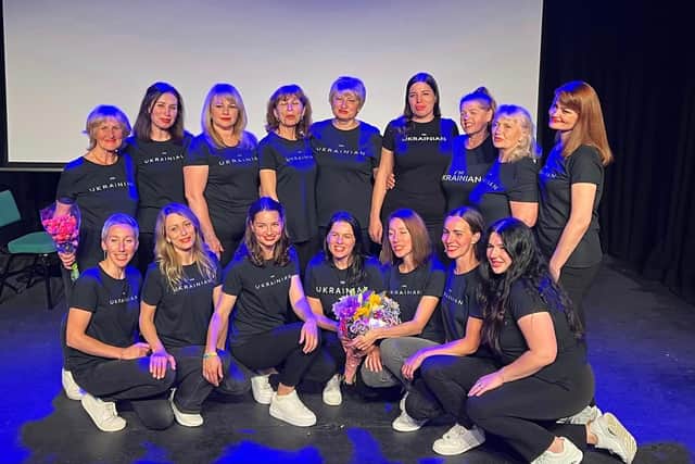 Members of the Ukrainian Choir at The Spring Arts Centre in Havant