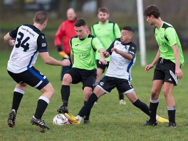 Bedhampton Village Reserves (green) v Fleur de Lys. Picture: Keith Woodland