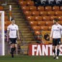 Pompey dejected after conceding in their loss to Blackpool. Picture: Daniel Chesterton/phcimages.com