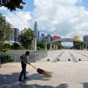 A deserted Shenzhen, China, during the first wave of Covid. Picture: David J Colman