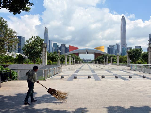 A deserted Shenzhen, China, during the first wave of Covid. Picture: David J Colman