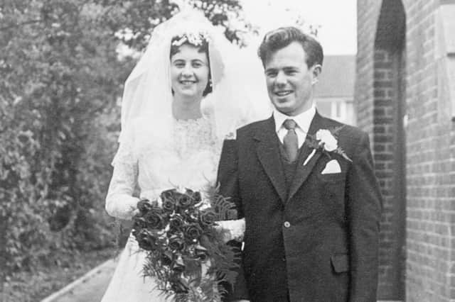 Marian and John Tuckey on their wedding day in 1960