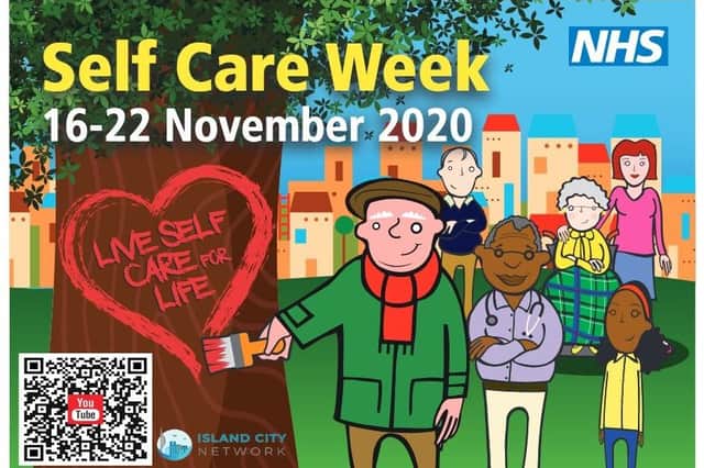 Self care poster by the Island City Network primary care network