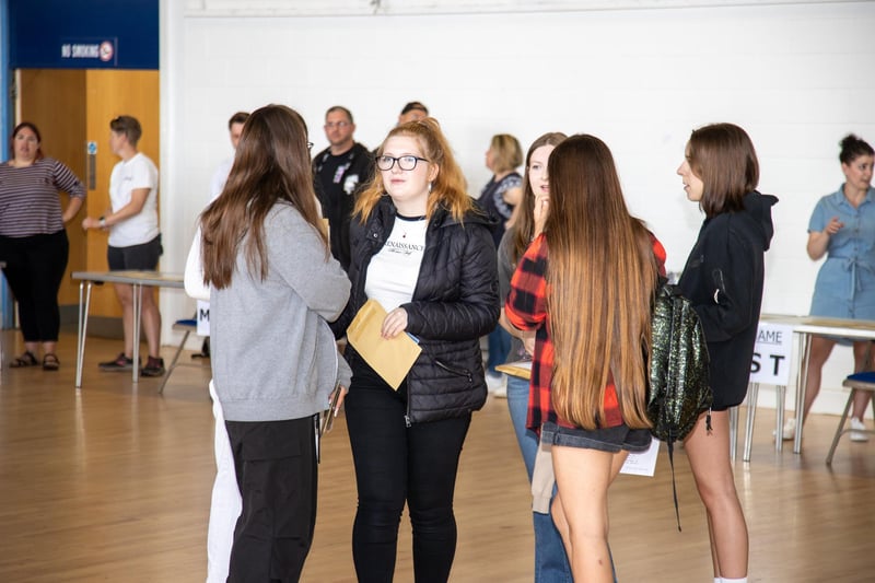 Students from Horndean Technology College received their GCSE results on Thursday morning.

Pictured - Students opening their results

Photos by Alex Shute