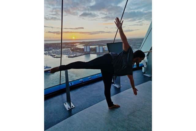 Carla Williams, also known as Curvaceous Carla, is holding full-moon yoga sessions at the Spinnaker Tower in Portsmouth Submitted December 2022