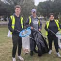 Agency litterpickers hard at work to clean up Southsea Common. Picture: Emily Turner