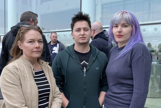 From left, Mahala Dyer, Dante Damien and Kim Brodie