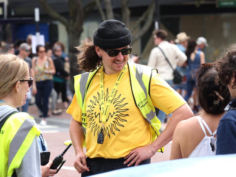 Pictured is action from the event with a busy festival across the city streets.
Picture: Sam Stephenson.