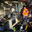 The damage caused by Simon Blanshard's e-bike fire.