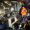 The damage caused by Simon Blanshard's e-bike fire.