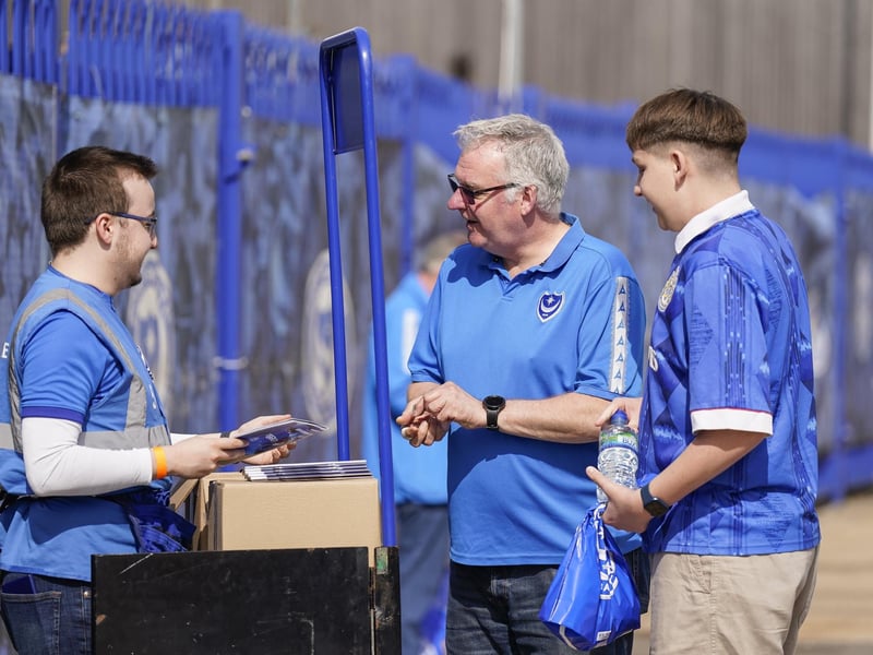 The Pompey fans were delighted to be back at Fratton Park following a two-week break.