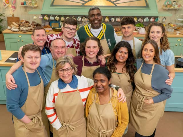 Contestants, (left to right) Josh, Dan, Keith, Rowan, Nicky, Amos, Abbi, Saku, Dana, Matty, Cristy and Tasha, for 14th series of The Great British Bake Off. Issue date: Tuesday September 19, 2023. Picture: Mark Bourdillon/Love Productions/Channel 4/PA Wire.