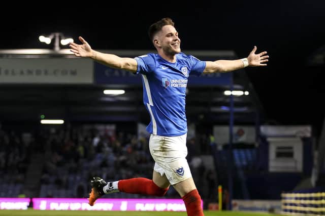 George Hirst netted his ninth league goal of the season during Pompey's victory over Rotherham.   Picture:  Robin Jones - Digital South