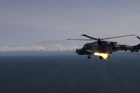 A Wildcat helicopter firing the Martlet missile system. Picture: Royal Navy.