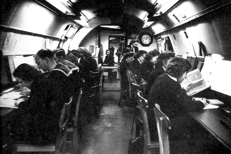 Sailors and wrens working deep down under Fort Southwick on the lead up to D-Day.