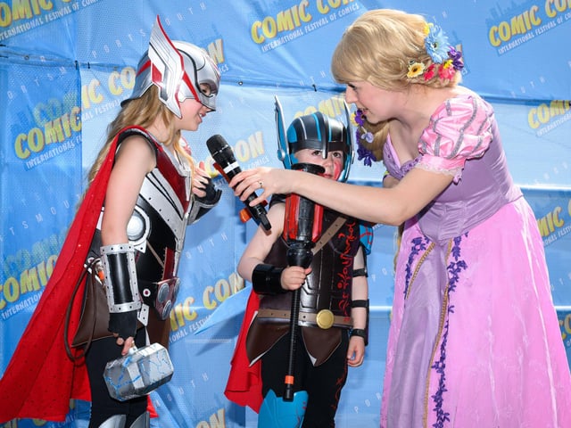 Pictured is: The Children's best dressed Comic Con character competition. Picture: Keith Woodland (110521-225)