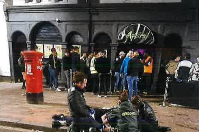 Incident on 7/4/2024 where a male was hospitalised after an adverse reaction to drugs