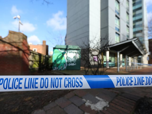 Crime scene on Winston Churchill Avenue, PortsmouthPicture: Chris Moorhouse (jpns 110224-08)