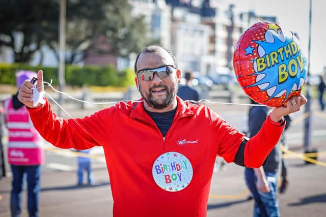 Martin Lethbridge celebrated his 50th birthday with his 25th parkrun at Southsea, where he clocked 32:25. Picture by Paul Collins