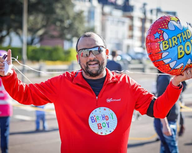Martin Lethbridge celebrated his 50th birthday with his 25th parkrun at Southsea, where he clocked 32:25. Picture by Paul Collins