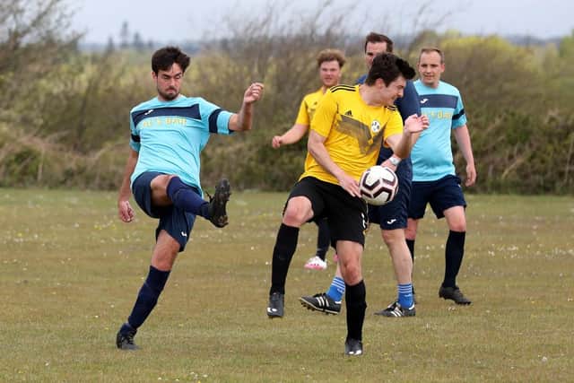 AFC Prospect Farm Rangers (yellow) v Al's Bar at Havant Academy. Picture: Sam Stephenson