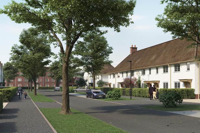 A CGI illustration of the proposed Welborne garden village.