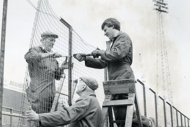 Fratton Park fences in March 1990. The News PP410