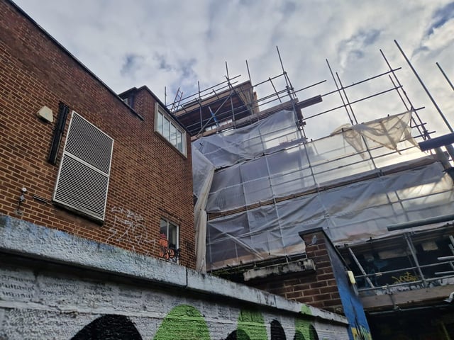 Development taking place at the old Debenhams department store in Palmerston road, Southsea on February 15 2024.