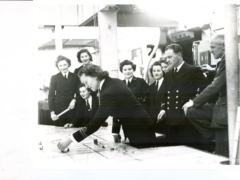 A few months after D-Day The News wartime photographer Victor Stewart was allowed into the top secret maze of tunnels beneath Fort Southwick from where D-Day operations were controlled. Plotting room.