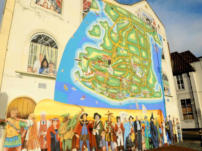 The junction of Waverley Road and Clarendon Road is famous for having this mural from Mark Lewis