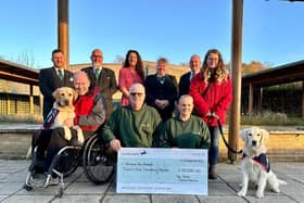Thanks to the generosity of families who have lost loved ones, £25,000 has been donated to sponsor a dog through Hounds for Heroes.