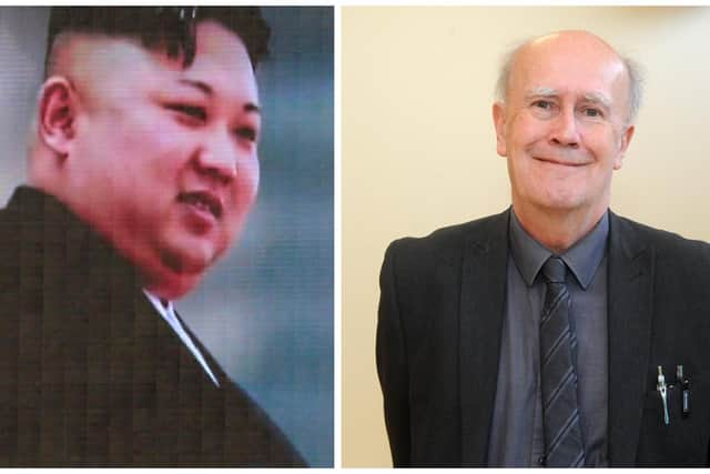 Kim Jong-Un and Peter Chegwyn, the leader of Gosport Borough Council, who has been compared to the North Korean dictator