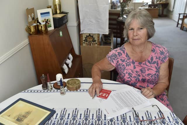A furious Marilyn Riches (76) from Old Portsmouth, can finally breathe a deep sigh of relief after Streetwise helped her retrieve £5,722 from Santander bank which mysteriously went missing in transit to her brother in America.
Picture: Sarah Standing (110723-6219)
