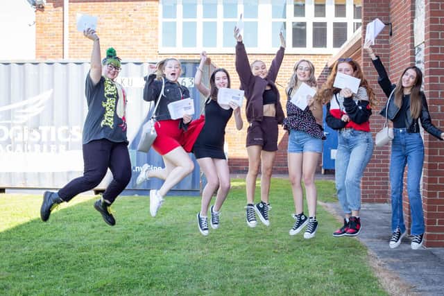 More Portsmouth College students celebrate their results.
Picture: Habibur Rahman
