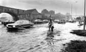 Flooding scene at Fareham in May 1979. The News PP382